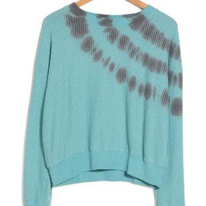 NWT UNIONBAY SUPPLIES TURQUOISE BLUE THERMAL WAFFLE CREW LONG SLEEVE TOP XL